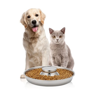 Slow Feeding Bowl Slow Feed Stop Bloat Stainless Steel Dog Bowl Slow Feeder Pet Bowl