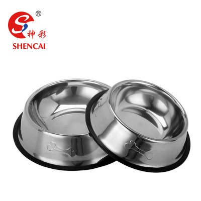 OEM service pet bowl wholesale stainless steel dog food bowl with custom logo