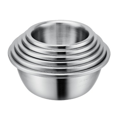 Deep Professional Quality Stainless Steel Mixing Bowl  Metal Basin  Heavy Duty Metal Salad Bowl For Serving, Mixing Cooking